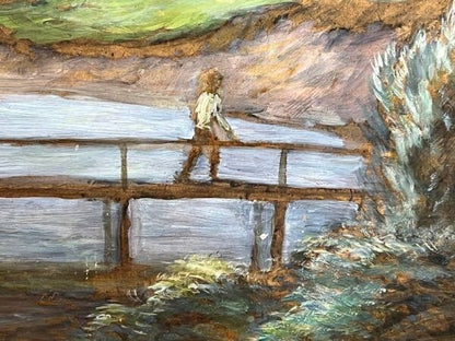 Fedor Denisovic Konstantinov Painting Landscape Of Polenovo Signed Russia Framed