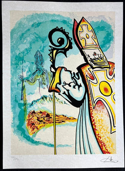 Salvador-Dal Lithograph Handmade Coa Signed Pen Numbered Pencil Crayon