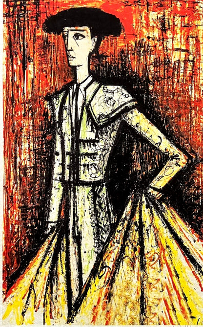 Bernard Buffet Certified Lithograph Coa Signed Op With Pen Numbered Pencil 180Ex