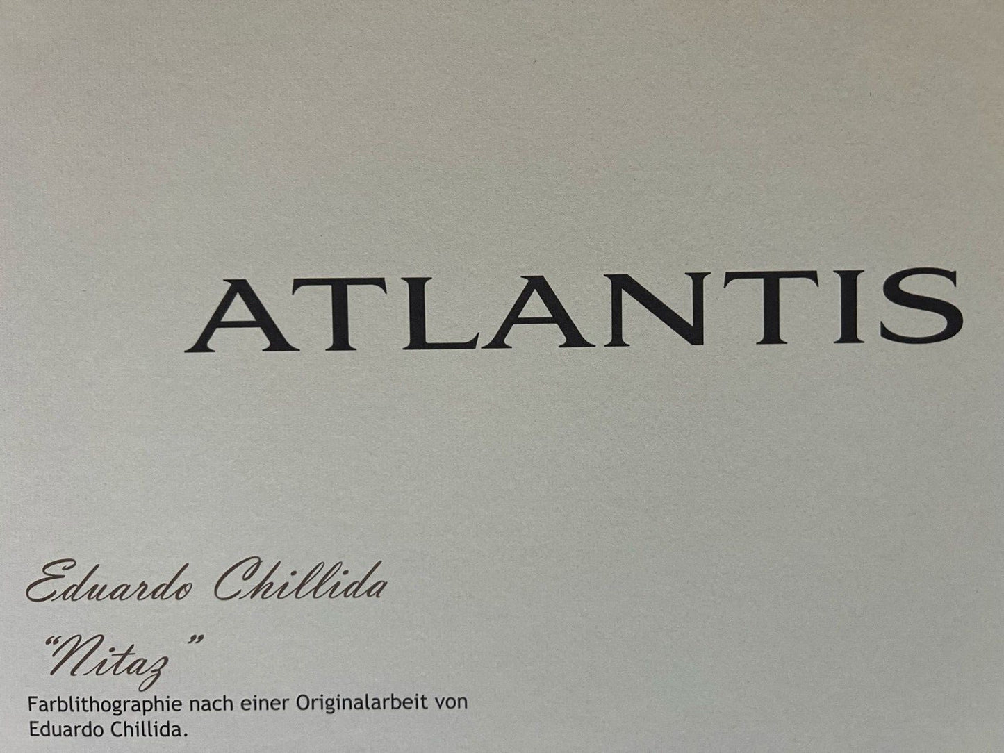 Eduardo Chillida Lithograph Coa Signed Numbered Limited