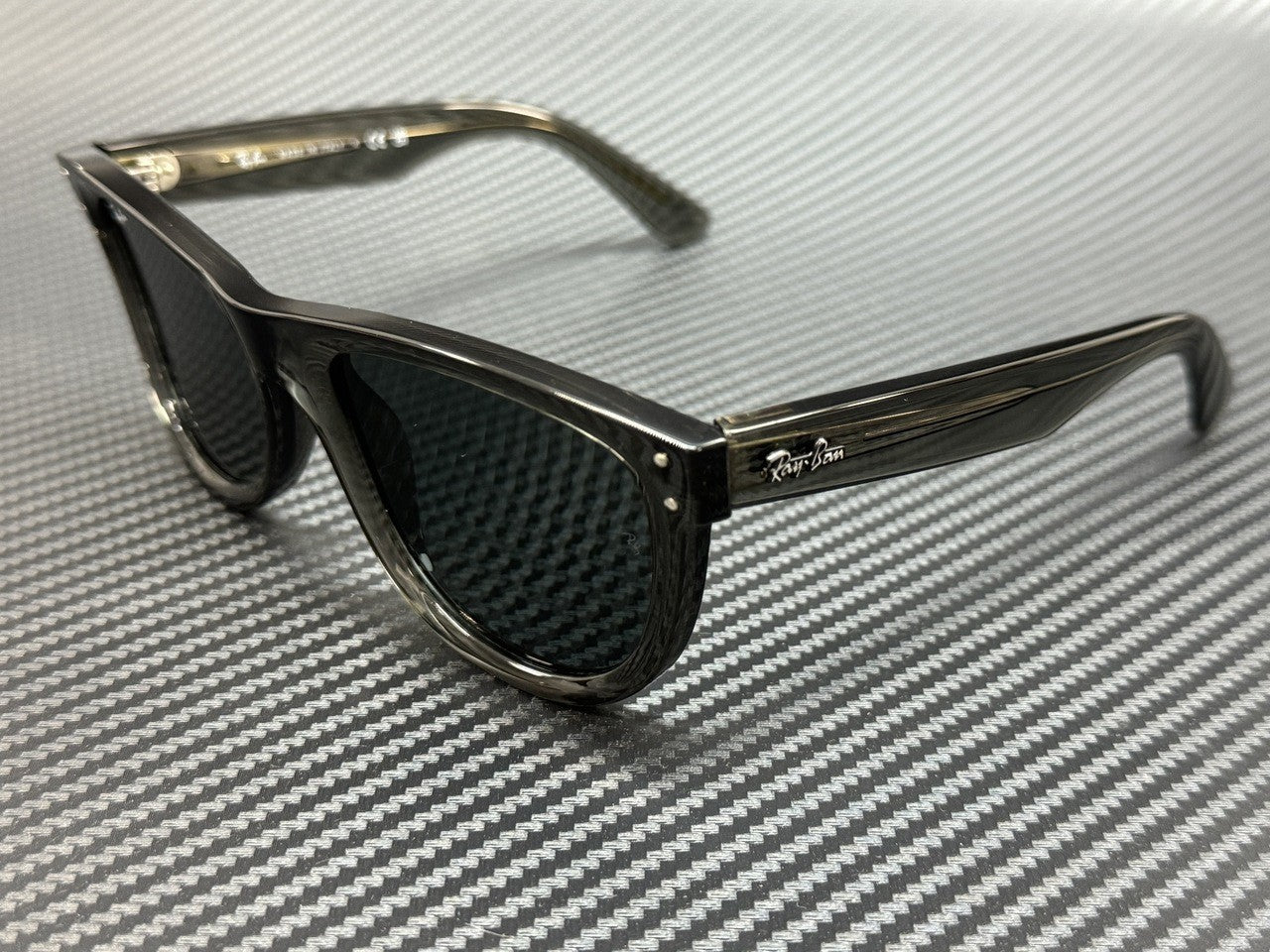 RAY BAN RBR0502S 6707GR Transparent Dark Grey Unisex 53 mm Sunglasses