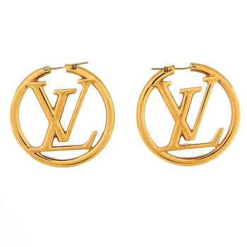 Louis Vuitton Louise Hoop Earrings Metal Gm