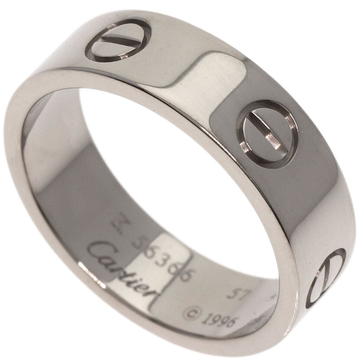 CARTIER Ring love ring #57 K18 White Gold