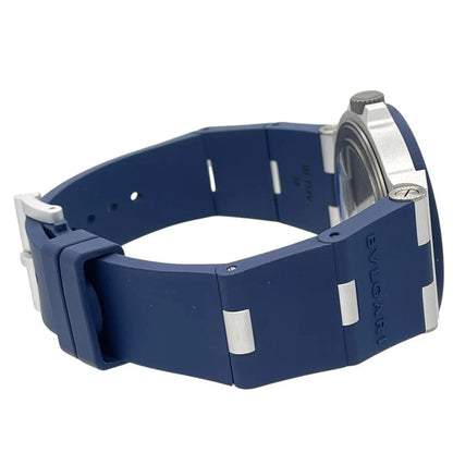 Bvlgari Aluminium Gmt Bb40Atgmt Blue Aluminium/Rubber Strap