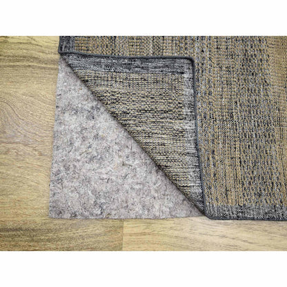 11'10"X15' Brown & Black Oxidized Grass Design Wool Hand Knotted Xl Rug