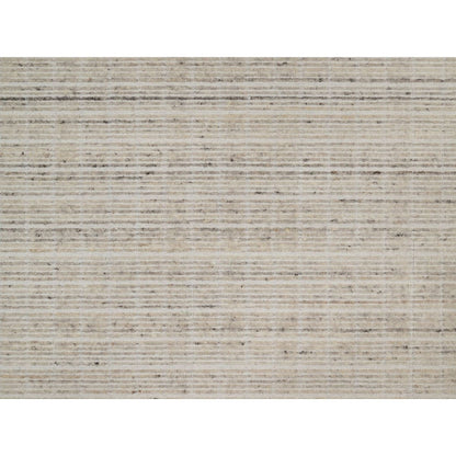 8'X10' Ivory Loomed Knotted Rug Modern Plain Decor Box Design Soft Wool