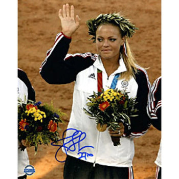 Jennie Finch Autographed Olympic Ceremony 8X10 Photo