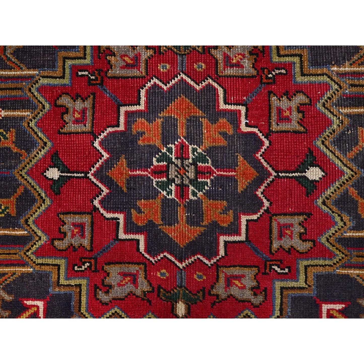 6'4"X9'3" Cranberry Zing Red Zoroastrian Cleaned And Secured Oriental Rug