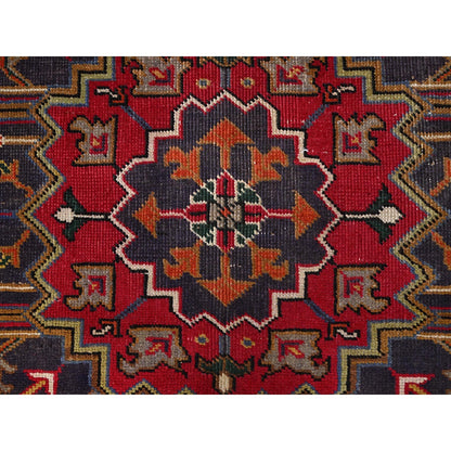 6'4"X9'3" Cranberry Zing Red Zoroastrian Cleaned And Secured Oriental Rug