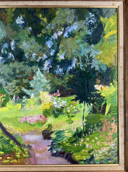 Louis Berthomm Saint-Andr Oil Painting "Ivy-Covered Tree" French Landscape 25F