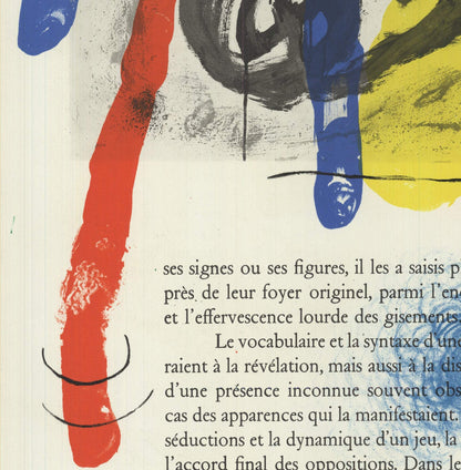 Joan Miro Abstract From Dlm Number 169 " Lithograph