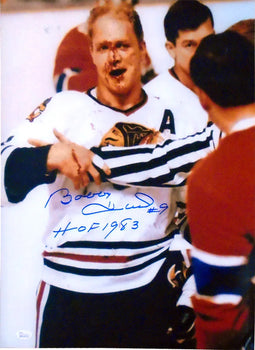 Bobby Hull Hof 83 Autographed 16X20 Photo (Jsa)