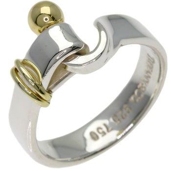 Gold TIFFANY&Co. Hook & Eye Ring Silver 18K Yellow