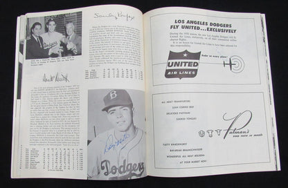 1958 Dodgers Signed/Auto (26) Yearbook Koufax