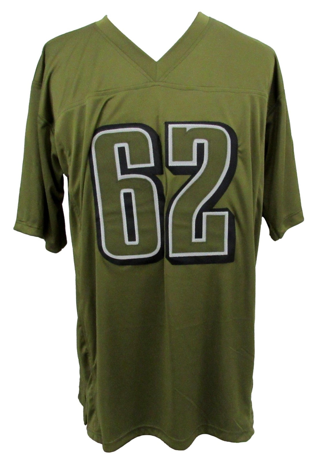 Jason Kelce Autographed Army Green Custom Football Jersey Eagles PSA/ DNA 208043