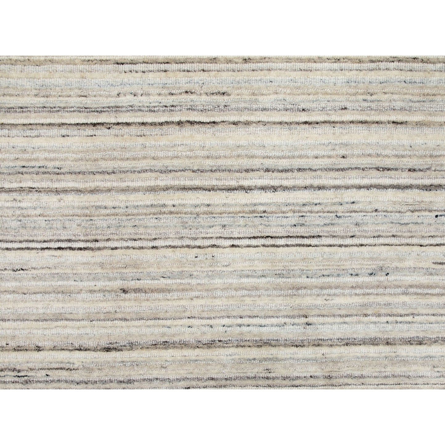 8'X8' Beige Hand Loomed Organic Wool Modern Oriental Rug