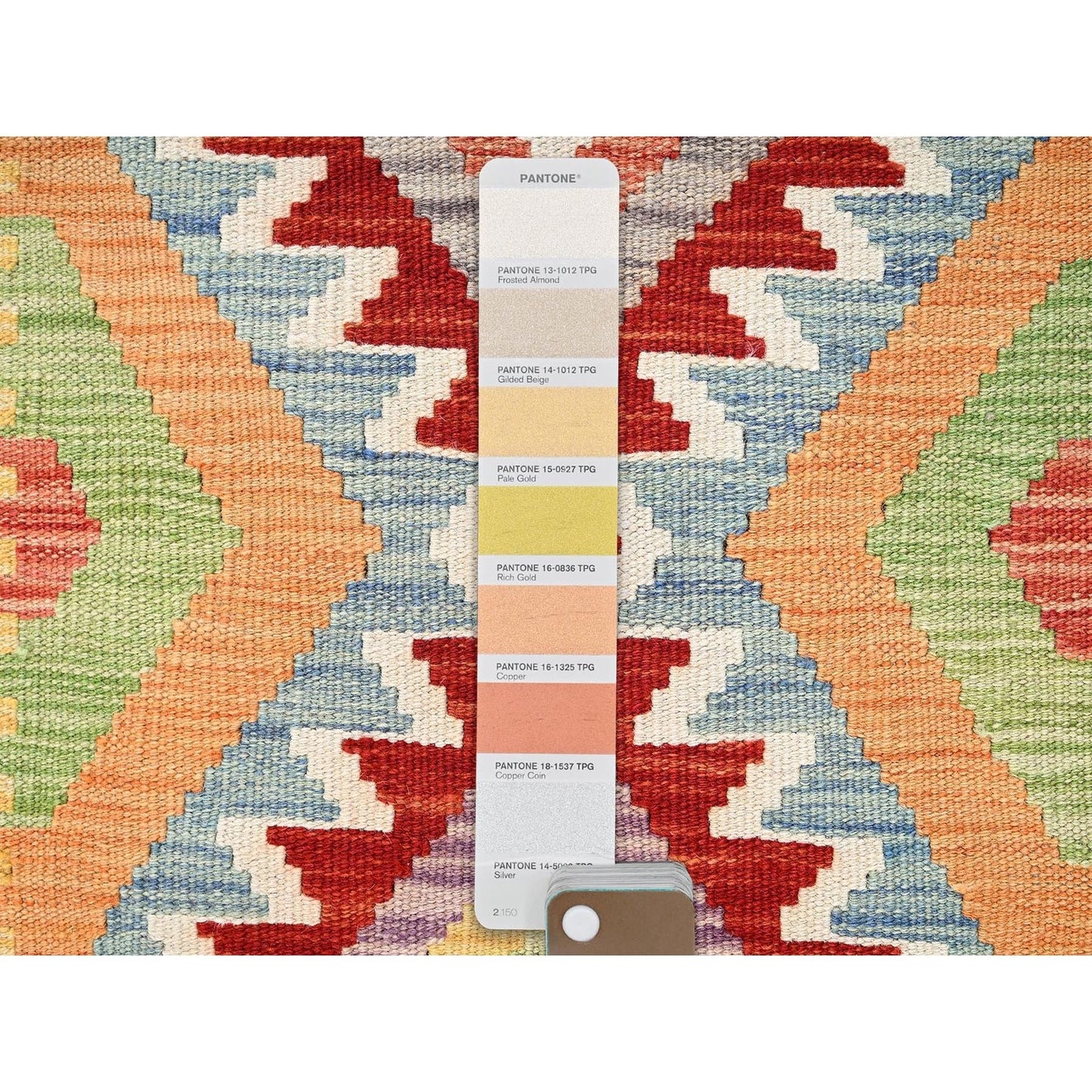 2'8"X8'3" Colorful Afghan Kilim 100% Wool Rug Flat Weave Hand Woven Runner