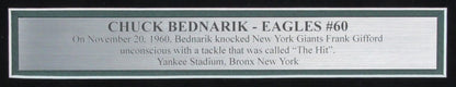 Chuck Bednarik Eagles "Knock Out" Signed 11X14