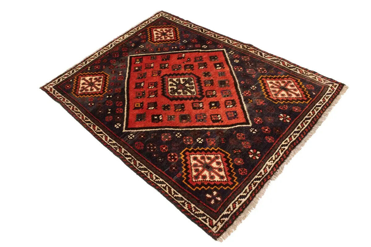 Rare Vintage Handmade Wool Oriental Rug Tribal