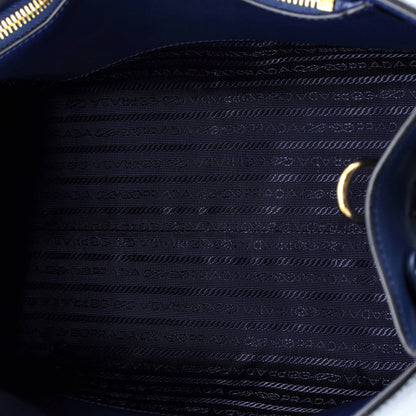 Prada Monochrome Tote Saffiano With City Calf Medium