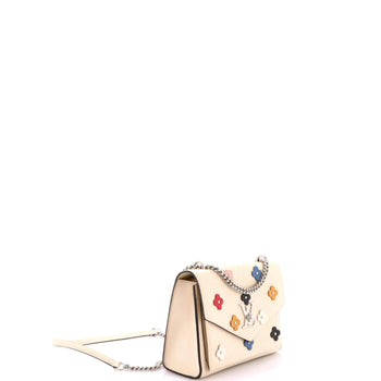 Louis Vuitton Mylockme Handbag Flower Embellished Leather Bb