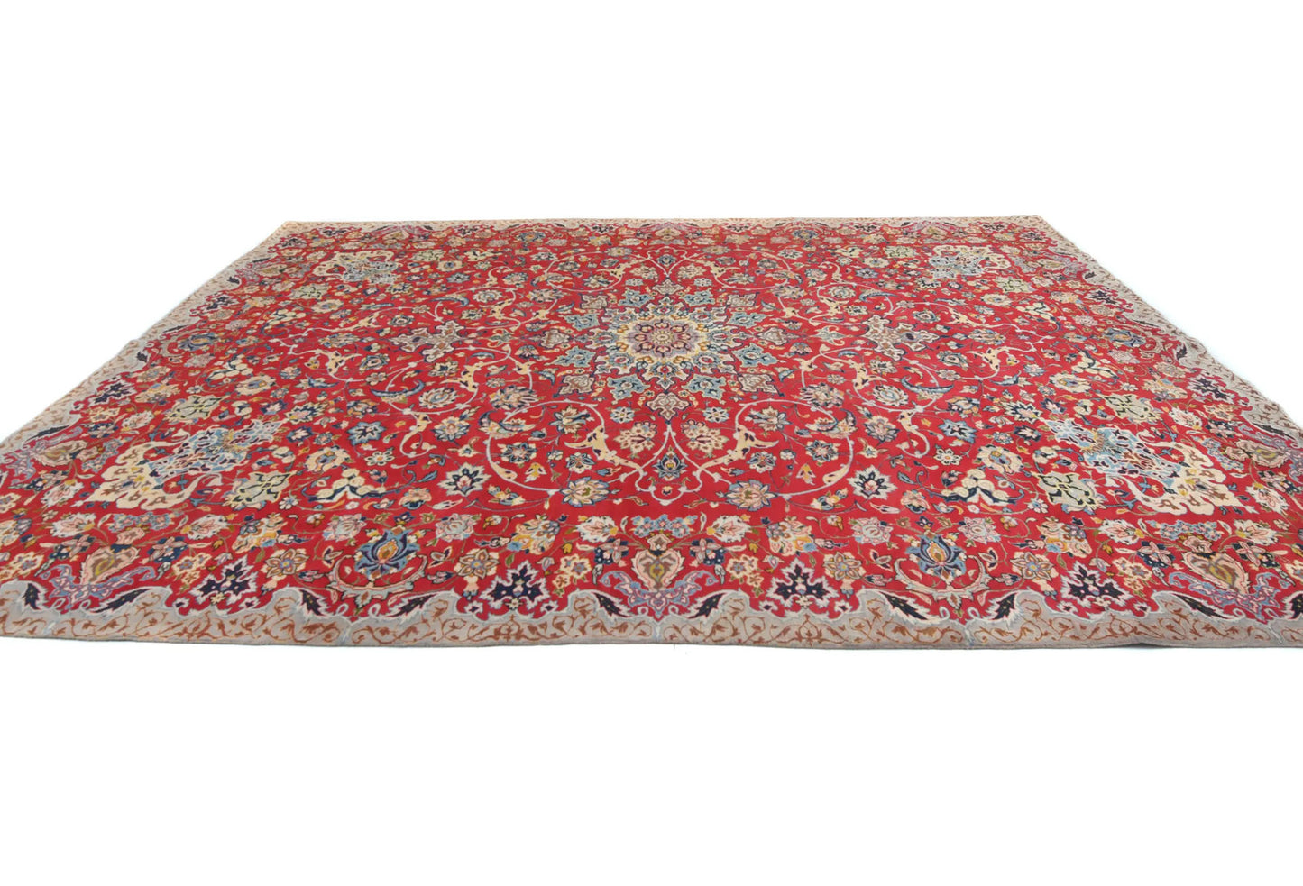 Vintage Handmade Oriental Rug 10X13 Traditional Floral One of a Kind Carpet