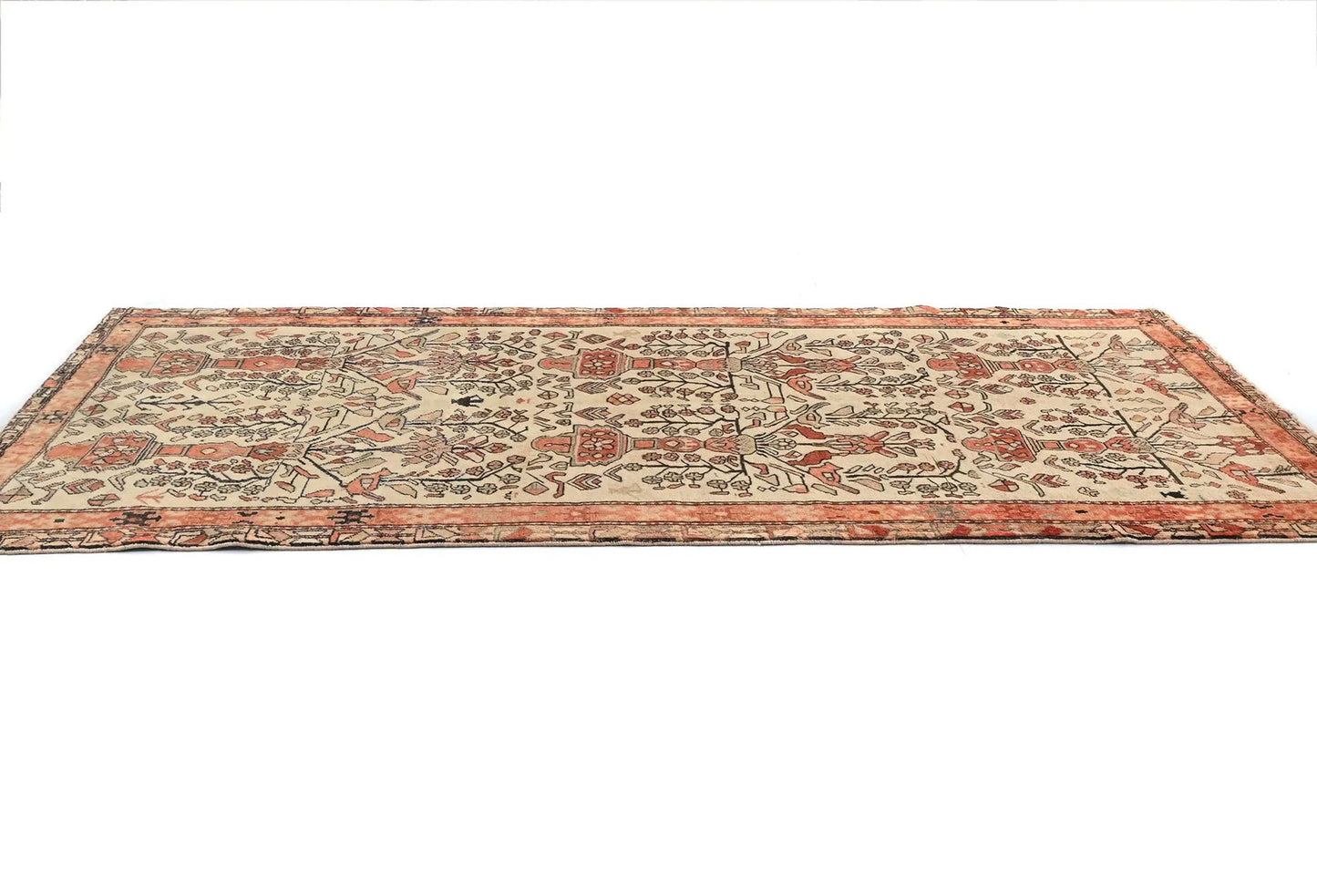 4'4X9'5 ft Tribal Pictorial Oriental Rug Farmho
