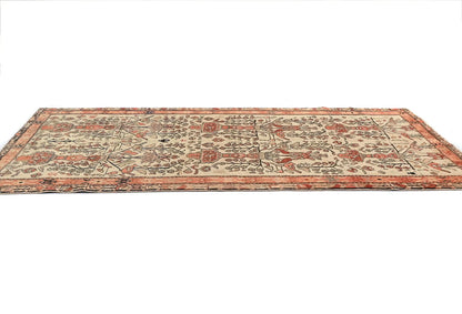 4'4X9'5 ft Tribal Pictorial Oriental Rug Farmho