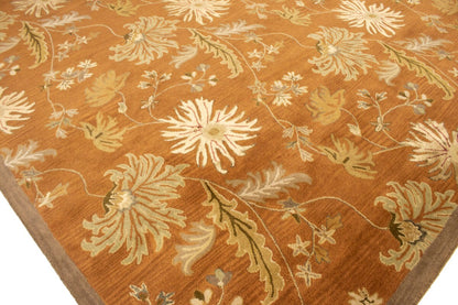 10X13 Ft Hand-Tufted Oriental Rug Floral Design