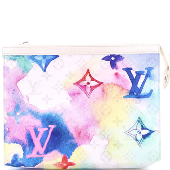 Louis Vuitton Pochette Voyage Limited Edition Monogram Watercolor Canvas Mm