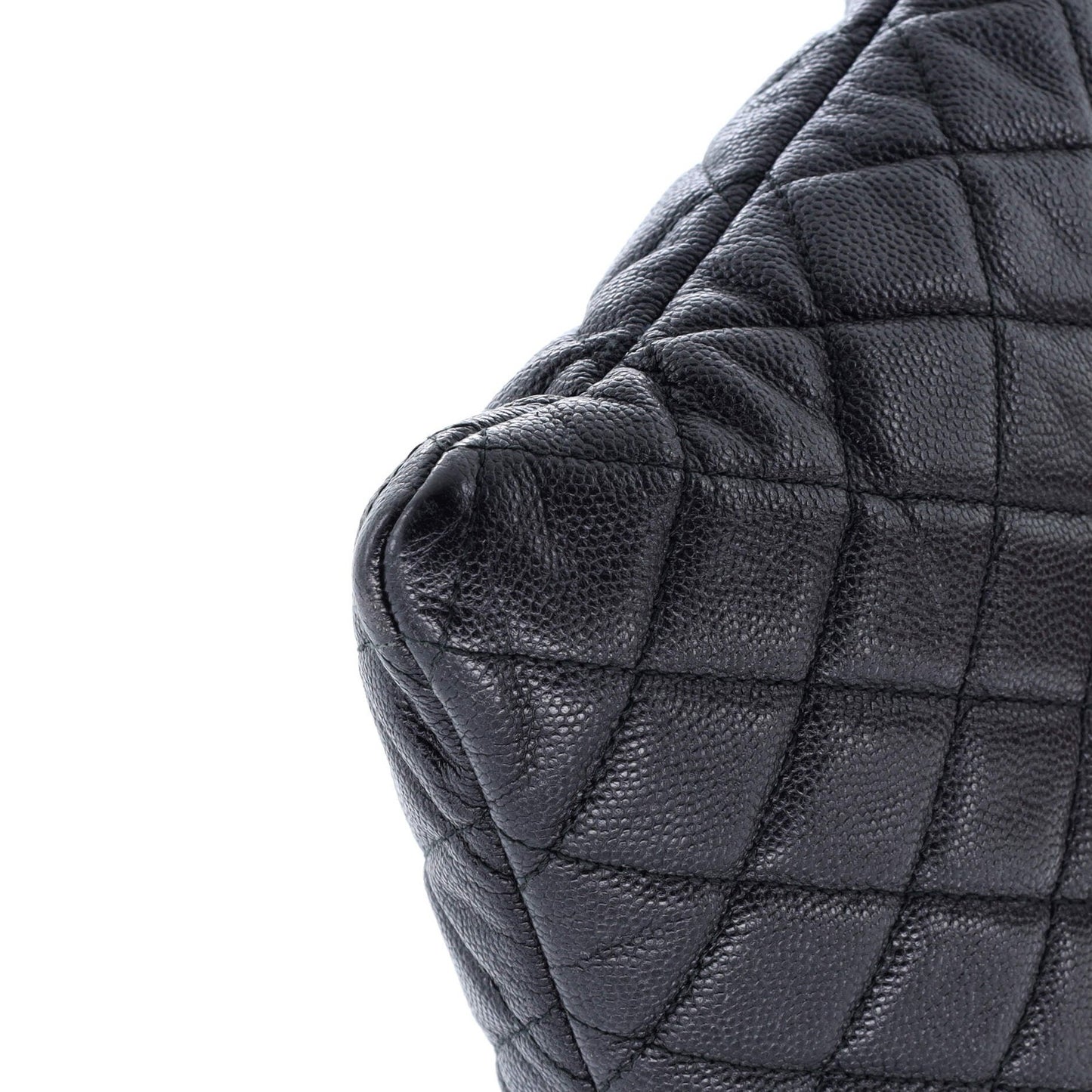 Chanel Boy O Case Clutch Quilted Caviar Large