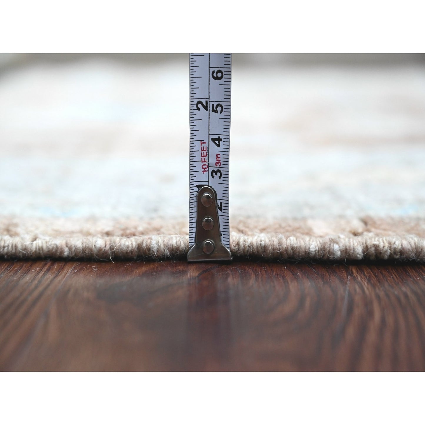 2'10"X5'10" Brown Afghan Angora Oushak Hand Knotted 100% Wool Runner Rug