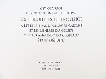 Antoni Clave : La Gloire Des Rois Ltd30 Original 12 Lithographs Saint John Perse