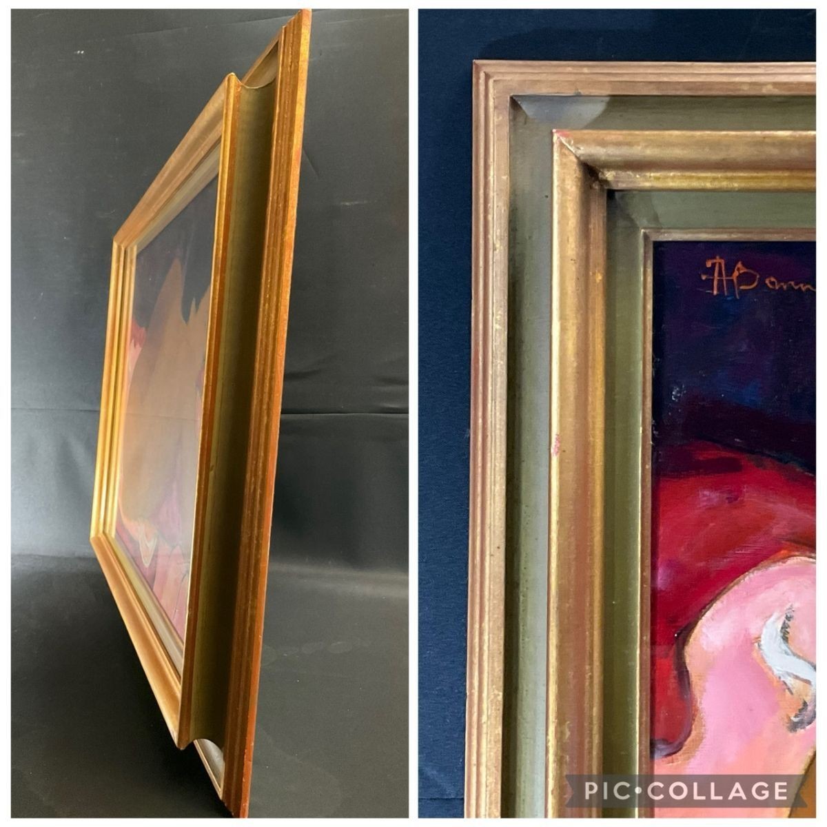 Alain Bonnefoit Linda Rose Original Nude Oil Painting 20P, Signed, Framed