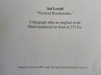 Sol Lewitt Lithograph Coa Numbered Limited Signed Op - Dan Flavin