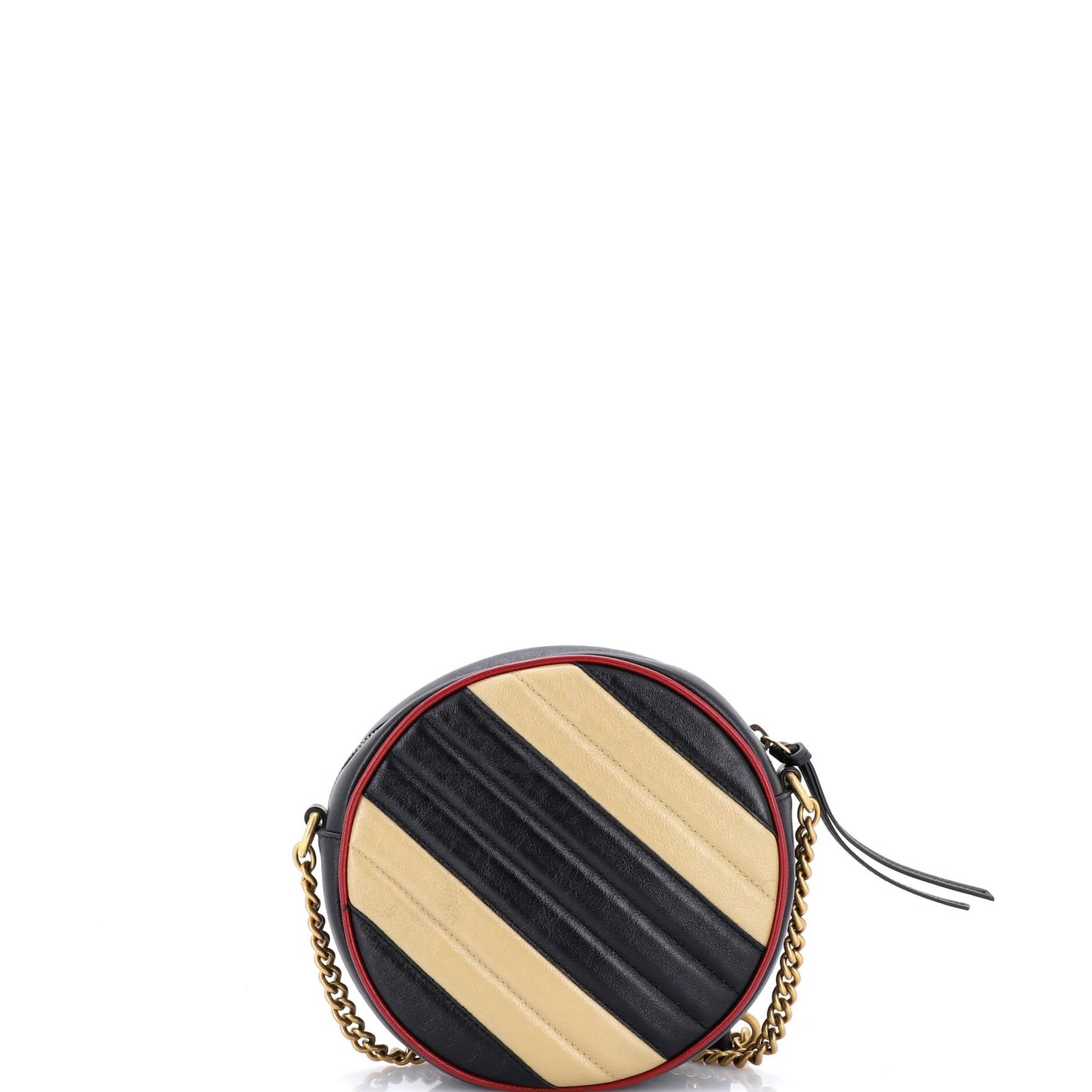 Gucci Gg Marmont Round Shoulder Bag Diagonal Quilted Leather Mini