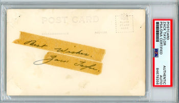 Zack Taylor Autographed Postcard (Psa)