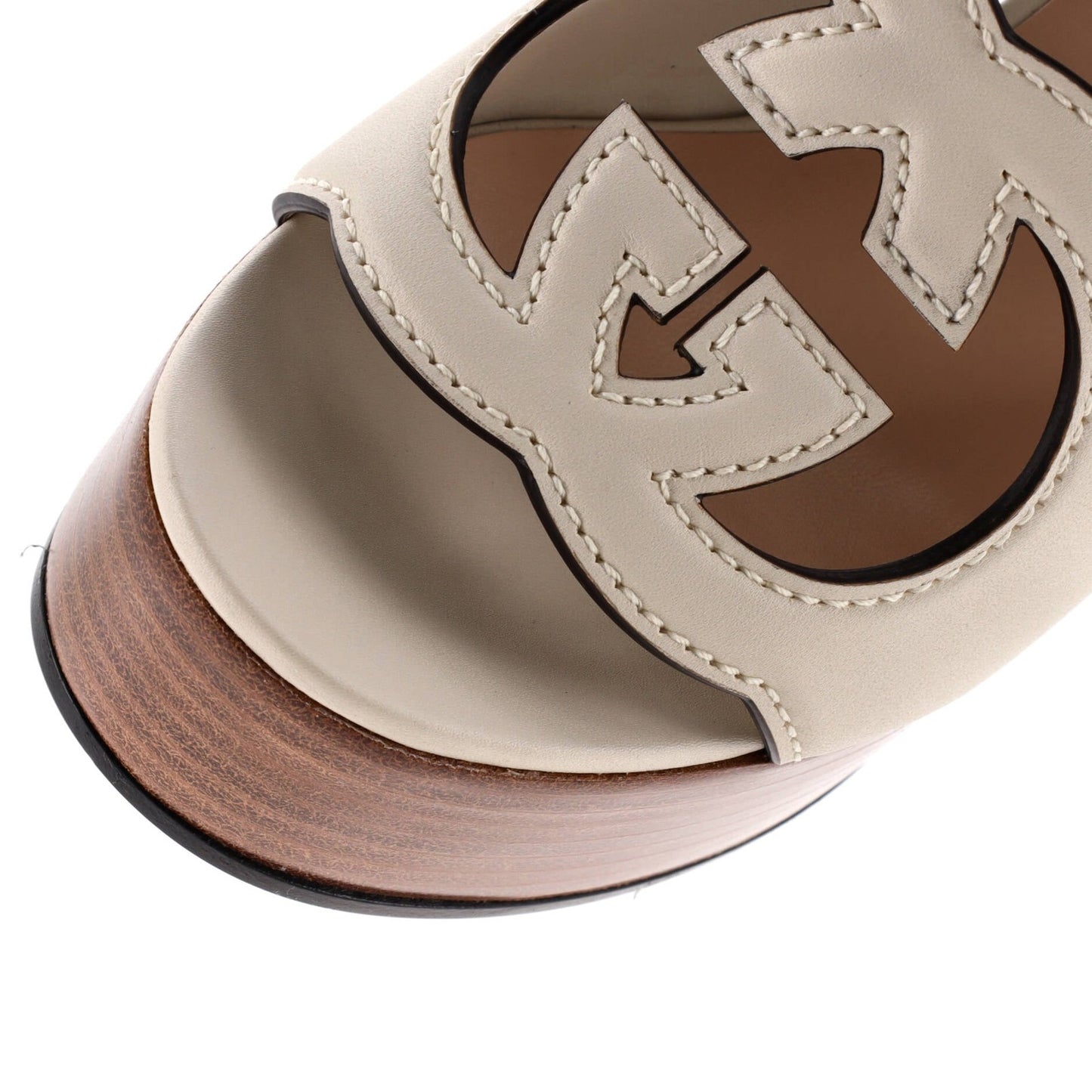 Gucci Women'S Interlocking G Cut-Out Platform Sandals Leather