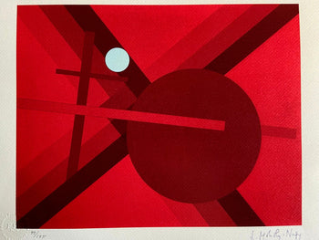Laszlo Moholy-Nagy Lithograph Coa Signed Op Numbered By Hand 175Ex