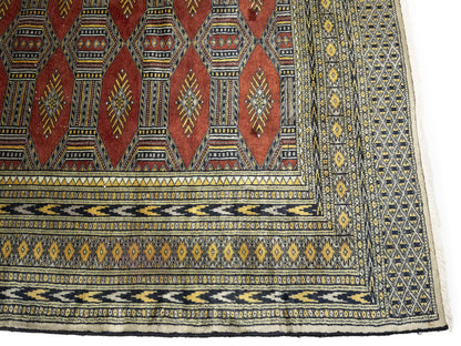 Hand-Knotted Oriental Rug Muted Colors Floral
