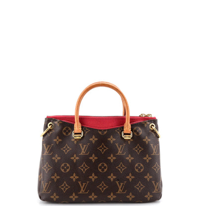 Louis Vuitton Pallas Tote Monogram Canvas With Leather Bb