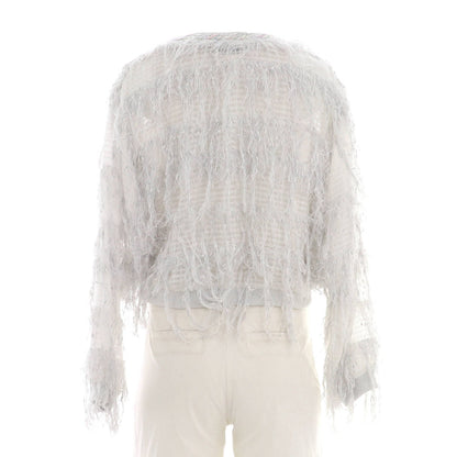 Chanel Women'S Fringe Sweater Cotton Blend