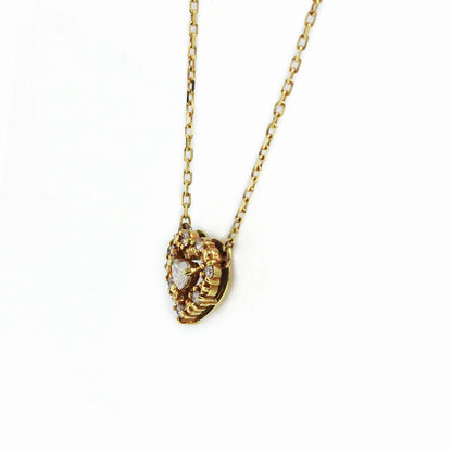Ahkah Princess Heart Diamond Necklace K18Yg 750 Ak0456010100