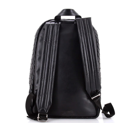 Bottega Veneta Front Pocket Backpack Intrecciato Leather Medium