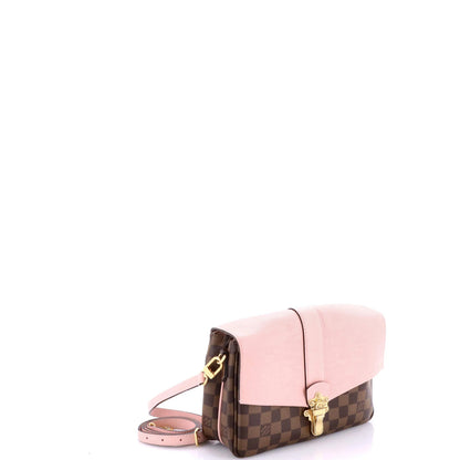 Louis Vuitton Clapton Handbag Damier And Leather Pm