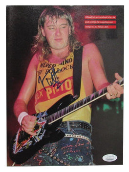 Joe Elliot Autographed Magazine 8X10 Photo Def