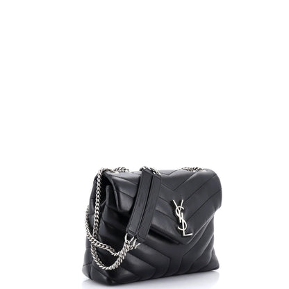 Saint Laurent Loulou Shoulder Bag Matelasse Chevron Leather Small
