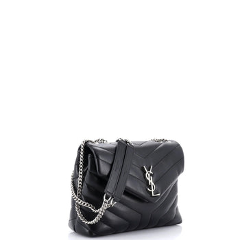 Saint Laurent Loulou Shoulder Bag Matelasse Chevron Leather Small