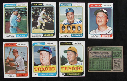 Lot Of (37) Autographed 1974 Topps Baseball Cards