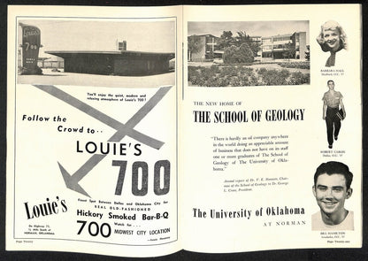 1953 Notre Dame Vs Oklahoma Wilkinson/Leahy College Football Game Program 196144